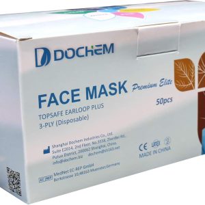 Disposable Face Safety,3-Ply Ear Loop-Pack of 50,Blue- Latex Free